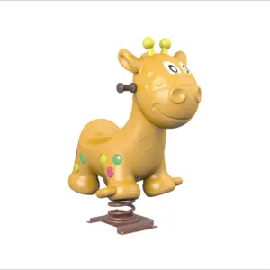 Vendita calda bambini parco giochi produttori giocattoli di divertimento bambini plastica cavaliere primavera cavallo a dondolo cavaliere primaverile