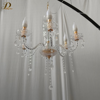 JINDA Lustre sur pied en métal courbé avec cristaux, idéal pour centre de table de mariage et décoration événementielle - Grande Vente