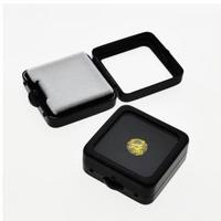 Vente en gros petit présentoir à bagues en fer étui à bijoux transparent en cuir PU boîte de rangement en diamant nu surface de gemme pour petit présentoir