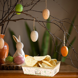 Boîte de rangement en carton recyclable pour aliments, idéale pour les frites, les collations et les traiteurises, parfaite pour les restaurants, la maison et les fêtes. - Product Image 2