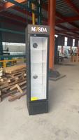 Réfrigérateur commercial vertical à porte vitrée pour boissons, affichage numérique, dégivrage automatique, acier inoxydable, écoénergétique, étagères réglables