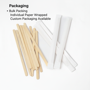 Disposable Natural Bamboo <strong>Coffee</strong> <strong>Stirrer</strong> Individually Paper Wrapped Eco Friendly Square Tea Tool for <strong>Coffee</strong> Milk Juice - Product Image 3