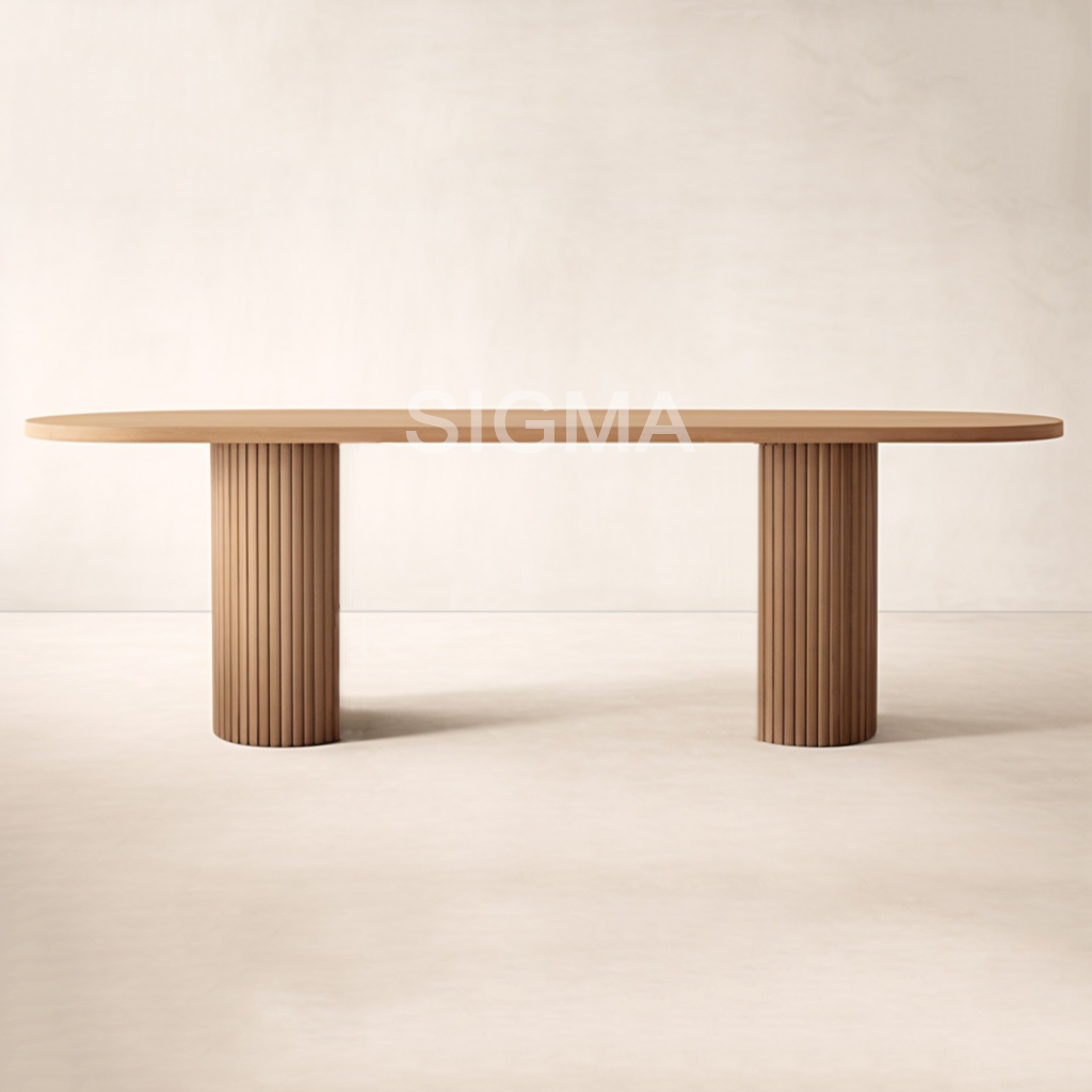 Modern Wood Dinning Table Restaurant Table Wooden Dining Table With Wood Base