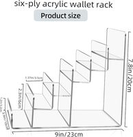 Support de présentation en acrylique transparent pour bijoux, lunettes de soleil, cosmétiques, organisateur de sac à main, support à 6 niveaux, étagère de présentation moderne à faire soi-même