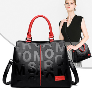Ladies Quality Leather Letter Shoulder Bags for Women Luxury Handbags Women Bags Designer Fashion Large Capacity <b>Tote</b> Bag - Product Image 2