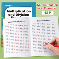 Cahier d'exercices de mathématiques pour enfants sur la multiplication et la division, table de multiplications pour les élèves du primaire, livre d'apprentissage des calculs