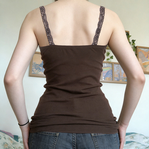 Lace Trim Knit Camisole V Neck Tank Top Women <b>Spaghetti</b> <b>Strap</b> Slim Fit Y2K Retro Casual Versatile Summer Top - Product Image 4