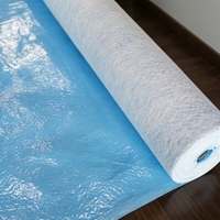 Rouleau de feutre de protection de sol pour peintre, base non tissée avec film PE imperméable bleu, résistant à l'usure, pour la rénovation et la peinture