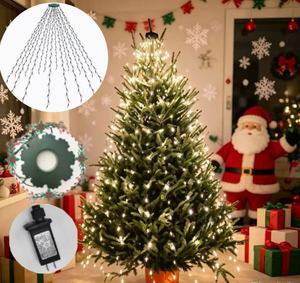 Filet lumineux <span class=keywords><strong>LED</strong></span> pour <span class=keywords><strong>sapin</strong></span> de Noël, 400/280 <span class=keywords><strong>LED</strong></span> multicolores blanc chaud, 8 brins de 2 m, installation facile, éclairage pour <span class=keywords><strong>sapin</strong></span> de Noël - Product Image 2