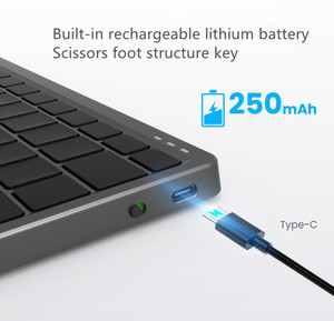 New Mini <b>Wireless</b> USB Type-C Foldable <b>Keyboard</b> with Touchpad Removable Cover Folding Stand Rechargeable US Layout <b>keyboard</b> - Product Image 5