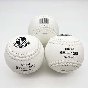 Envío Rápido Pelota de Sóftbol <span class=keywords><strong>Tamanaco</strong></span> SB-120I de 12 Pulgadas en Cuero PVC Premium Grado PK con Corcho, Color Blanco, en Stock - Product Image 6