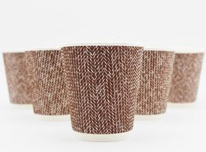 Tazza da Caffè Ecologica Usa e Getta Hunan <span class=keywords><strong>Lido</strong></span>, 8oz, in Carta Kraft Ondulata Personalizzabile - Product Image 4