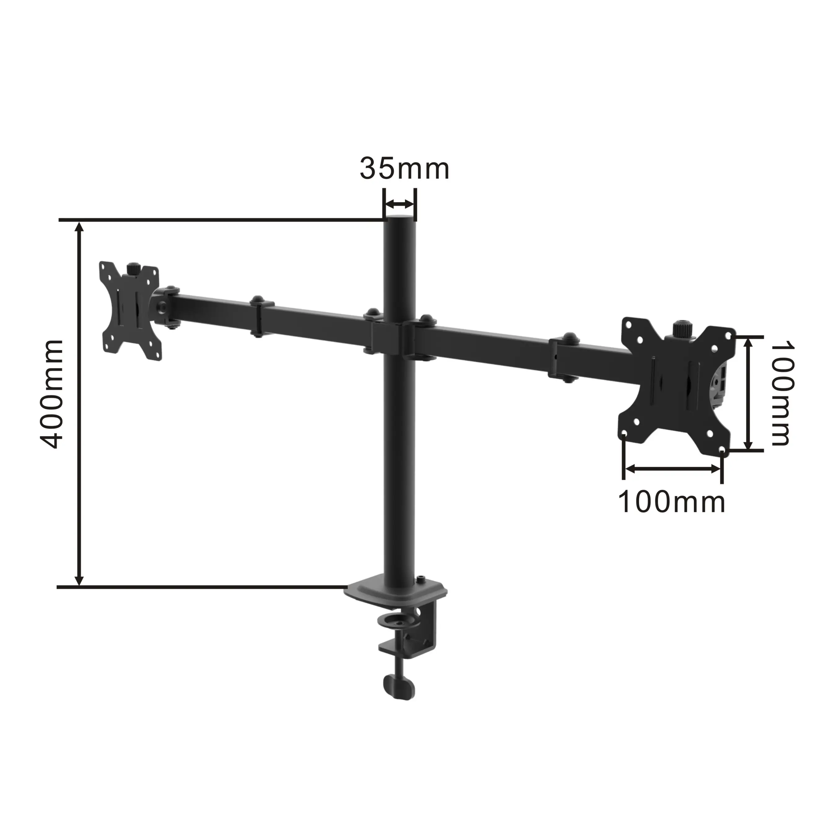 Fabricant Écran réglable de 10 à 32 pouces à double bras, support pour moniteur, support de bureau