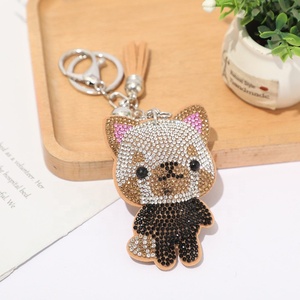 New Fashion <b>Key</b> Ring Crystal Cat <b>Key</b> <b>Chain</b> Purse Bag Charm Pendant Bling Pet Cat <b>Key</b> <b>Chain</b> Wholesale - Product Image 5