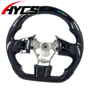 Volant de direction amélioré avec affichage LED de régime en fibre de carbone personnalisé pour l'intérieur de la voiture, pour Subaru Evolution EVO 10w WRX STI - Product Image 5