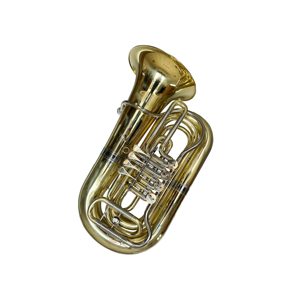 Tuba <span class=keywords><strong>Trompette</strong></span> Professionnelle SEASOUND OEM Bb <span class=keywords><strong>à</strong></span> 4 <span class=keywords><strong>Pistons</strong></span> Rotatifs Dorés, Alésage de 20 mm, Diamètre du Cloche de 375 mm, JYTU0746 - Product Image 1