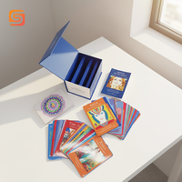 Jeu de cartes Oracle personnalisé avec boîte magnétique à charnière, séparateurs de cartes et guide imprimé en couleur pour les grossistes de marques