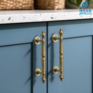 Poignées de meuble JAYHOO en laiton vintage, forme barre, bronze antique, style traditionnel, quincaillerie durable pour portes d'armoires - Product Image 1