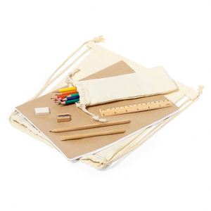 Set de Bolsas de Algodón Ecológicas Promocionales, Cuaderno de Papel Kraft, Lápices de Colores, Bloc de Dibujo para Niños, Material de Papelería para la Creatividad Infantil - Product Image 2