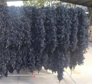 Écharpe en plumes de dinde noires teintées, écologiques, pour femmes, pour la maison, les fêtes, les mariages, la décoration de Noël, l'artisanat, les vêtements, les costumes, la danse, les robes - Product Image 3