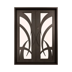 Texture martelée de <span class=keywords><strong>porte</strong></span> coulissante de sécurité en fer finie pour l'application extérieure intérieure pour les hôtels Matériau principal en polymère forgé - Product Image 4