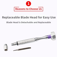Kit d'outils de réparation de précision avec tournevis cruciforme, lames remplaçables de plusieurs tailles, garantie de 3 ans
