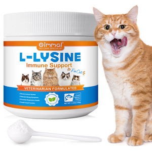 Complément alimentaire pour animaux de compagnie Oimmal, soins de santé, poudre naturelle de L-Lysine pour chats, soutien immunitaire, santé respiratoire, fonction nasale et oculaire - Product Image 1