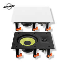 Haut-parleur de plafond encastré de 6 pouces-Tweeter à dôme en soie de 1 "et grille en aluminium 60W pour l'audio de toute la maison