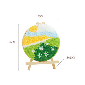 Kits de broderie au crochet pour sous-verres 3D motif mousse, pour adultes débutants, loisirs créatifs DIY amusants pour enfants, kits de broderie de dessins animés - Product Image 3