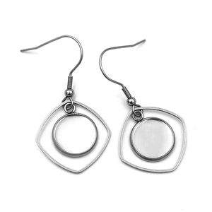 Geometric Drop <b>Earrings</b> Stainless Steel Ear <b>Hooks</b> Unisex Jewelry Accessory H1111 - Product Image 4