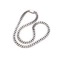 Cadena de eslabones cubanos de plata de ley 925 para hombre, 7MM 8MM, gargantilla de plata maciza pulida para hombre, joyería fina al por mayor