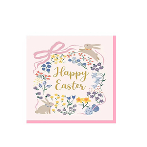 DAMAI Easter Decoration Disposable Tableware Paper Plate Napkins Tablecloth with Rabbit and Flower Party Tableware Set - Product Image 5