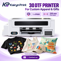 Imprimante DTF A3 à tête unique, largeur 330 mm, pour impression personnalisée sur t-shirts, sweats à capuche, casquettes, sacs, machine de transfert DTF de bureau