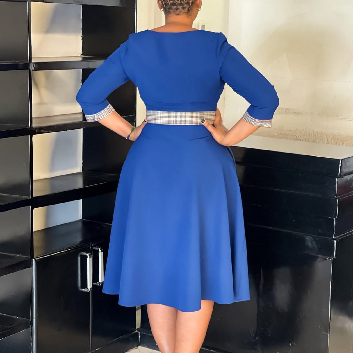 donissa midi dress Donissa Midi Dress in Navy with White Print – St Frock