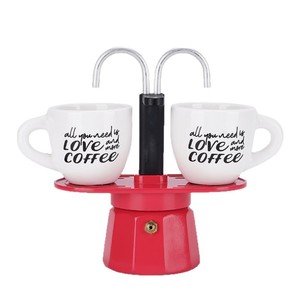 Cafetière italienne Moka Pot double, moderne, en aluminium de qualité alimentaire, mini, 2 <span class=keywords><strong>tasses</strong></span>, 100 ml - Product Image 4