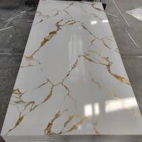 Offre Spéciale Feuille de marbre PVC haute brillance Panneau de marbre UV imperméable Marble de panneau UV PVC pour la décoration intérieure