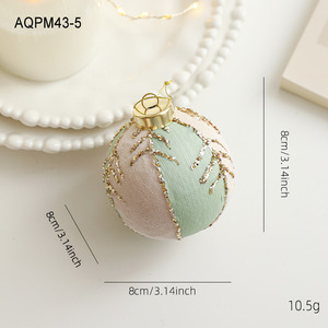 Nouvelle boule de Noël suspendue en mousse de 8 cm, recouverte de tissu et de paillettes, en forme de champignon, pour décoration d'arbre - Product Image 6