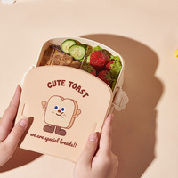 Boîte à lunch Bento en plastique à 3 compartiments pour les enfants.