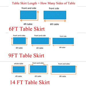 Chân Váy Bàn/Chân Váy Xếp Nếp 10Ft Chân Váy Bàn Đám Cưới Có Gợn Sóng Trang Trí - Product Image 6