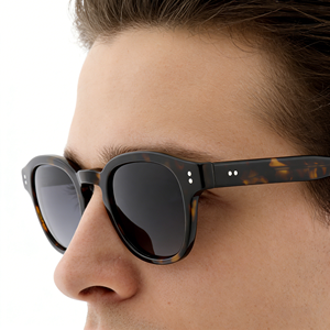 Lunettes de soleil de luxe haut de gamme en acétate rétro avec verres TAC pour hommes, anti-lumière bleue, personnalisables OEM, unisexe, vente en gros - Product Image 4