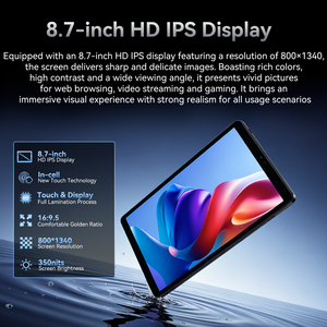 Tablette D802R Écran 8,68 pouces Résolution 800x1340 Android 16 Processeur ASR8662 Mémoire 4 Go + 64 Go Wi-Fi double bande 5G Type-C - Product Image 4