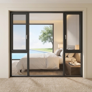 Fenêtres en aluminium de style européen pour hôtel, qualité supérieure, origine moderne, fenêtres en aluminium thermolaqué avec moustiquaire - Product Image 3