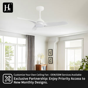 Ventilador de techo doméstico moderno de 52 pulgadas con control mecánico de pared de 3 piezas, motor eléctrico BLDC, ABS, venta directa. - Product Image 5