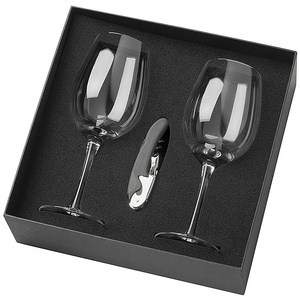 Sfrizzante e vetro senza stelo set regalo scatola di imballaggio modello promozionale festival celebrazione glitter vino e vetro regalo - Product Image 3