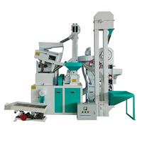 Machine de décorticage de riz combinée automatique commerciale 1TPH avec rouleaux en caoutchouc, ensemble complet pour le traitement des céréales