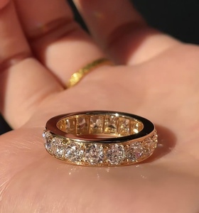 Joyería Fina Personalizada, Anillo Sólido de Oro Real de 9k, 10k, 14k, 18k, Oro Rosa, Amarillo, Blanco, Diamante/Gema de Laboratorio, Fabricación en Fábrica - Product Image 4