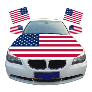 Johnin fabrika promosyon Spandex Polyester baskılı ülke bayrağı özel araba motor kaputu kapağı - Product Image 1