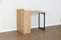 Bureau d'écriture pliable avec étagères de rangement, meuble de rangement convertible 2-en-1, meuble TV multifonctionnel et table d'ordinateur