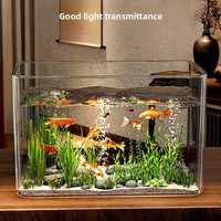 Nouvelle Couverture Hydroponique Fermée Épaissie à Haute Transmittance de Lumière, Brevetée, pour Aquarium en Acrylique d'Intérieur, Ornement de Table – Vente Chaude