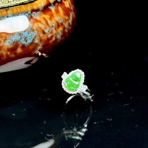Anillo de <span class=keywords><strong>Jade</strong></span>íta Birmana Natural de Grado A, Anillo de <span class=keywords><strong>Jade</strong></span>íta Birmana en Forma de Calabaza, Anillo de <span class=keywords><strong>Jade</strong></span>íta Birmana <span class=keywords><strong>para</strong></span> Mujer (Con Certificado NGTC) - Product Image 6